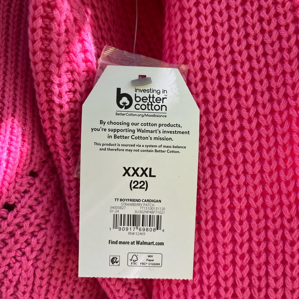 Pink Cardigan Sweater Great for Fall Layers Cute Plus Size Sweater - Picture 3 of 11